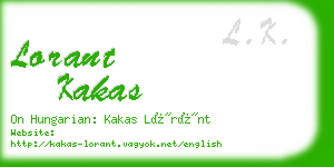 lorant kakas business card